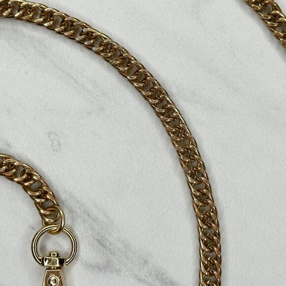 Gold Tone Chain Link Purse Handbag Bag Replacement Strap - Picture 9 of 11